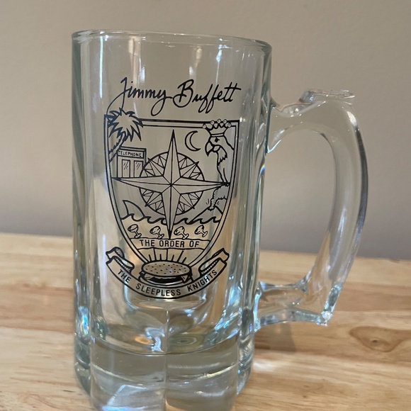 Jimmy Buffett The Order of the Sleepless Knights Heavy Glass Beer Mug 6" - Picture 3 of 8